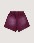 Hellstar Flame Shorts Burgundy White