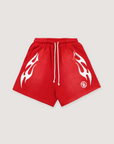Hellstar Flame Shorts Red White