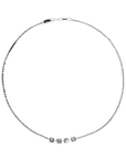 For Those Who Sin Block Charm Necklace Silver