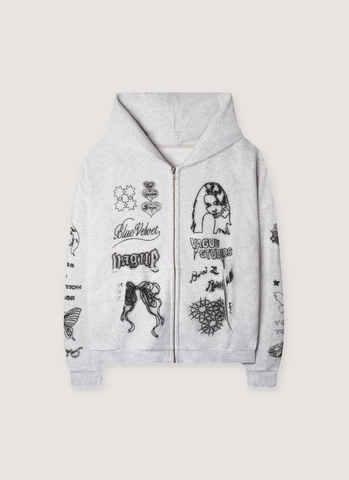 Vague Studios Skin Deep Zip Up Sweatshirt