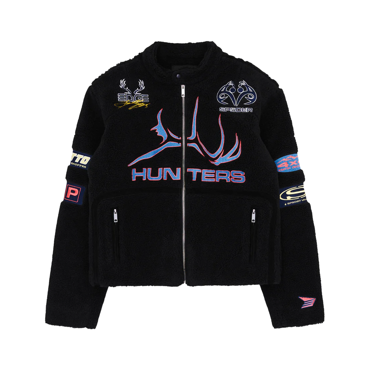 ジャケット・アウター Sp5der worldwide 555555 Jacket Sp5der 555555 ブラック ダウンジャケット - メルカリ