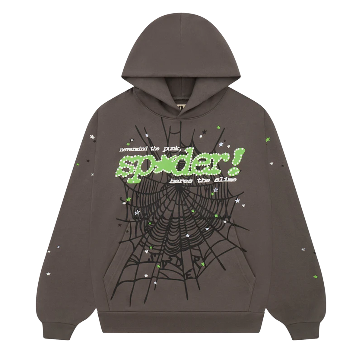 Sp5der Worldwide Punk V2 Sweatshirt Slate Grey – PIECES Sp5der Worldwide Punk V2 Sweatshirt Slate Grey – PIECES
