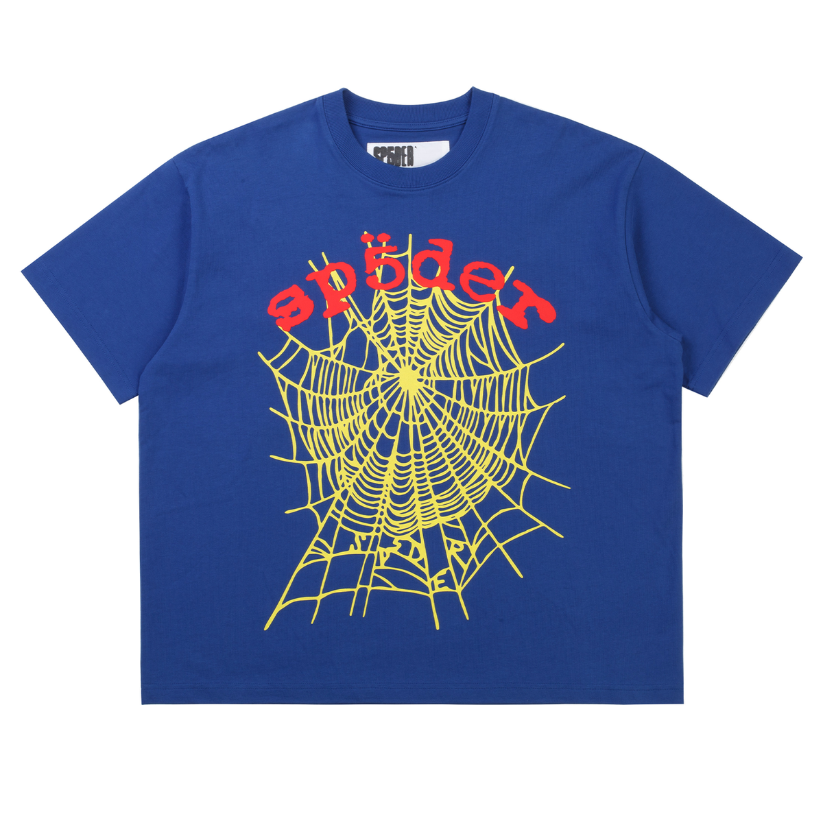 Sp5der Worldwide Legacy Logo HW Tee Blue Yellow Red – PIECES
