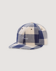 Pieces Street Hat Cream Navy Plaid