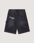 Boredom Kills Studded Jorts Washed Black