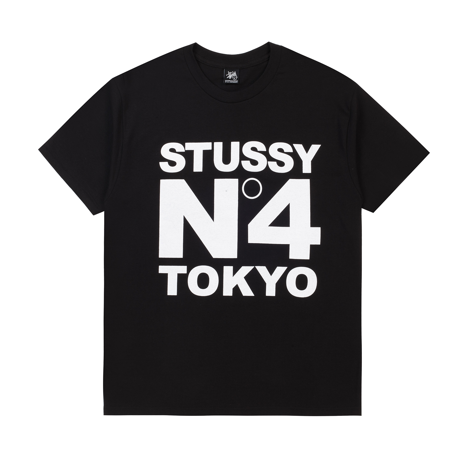 Stussy No. 4 Tokyo Tee Black – PIECES Stussy No. 4 Tokyo Tee Black – PIECES