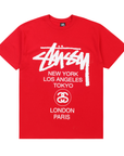 Stussy World Tour Tee Red