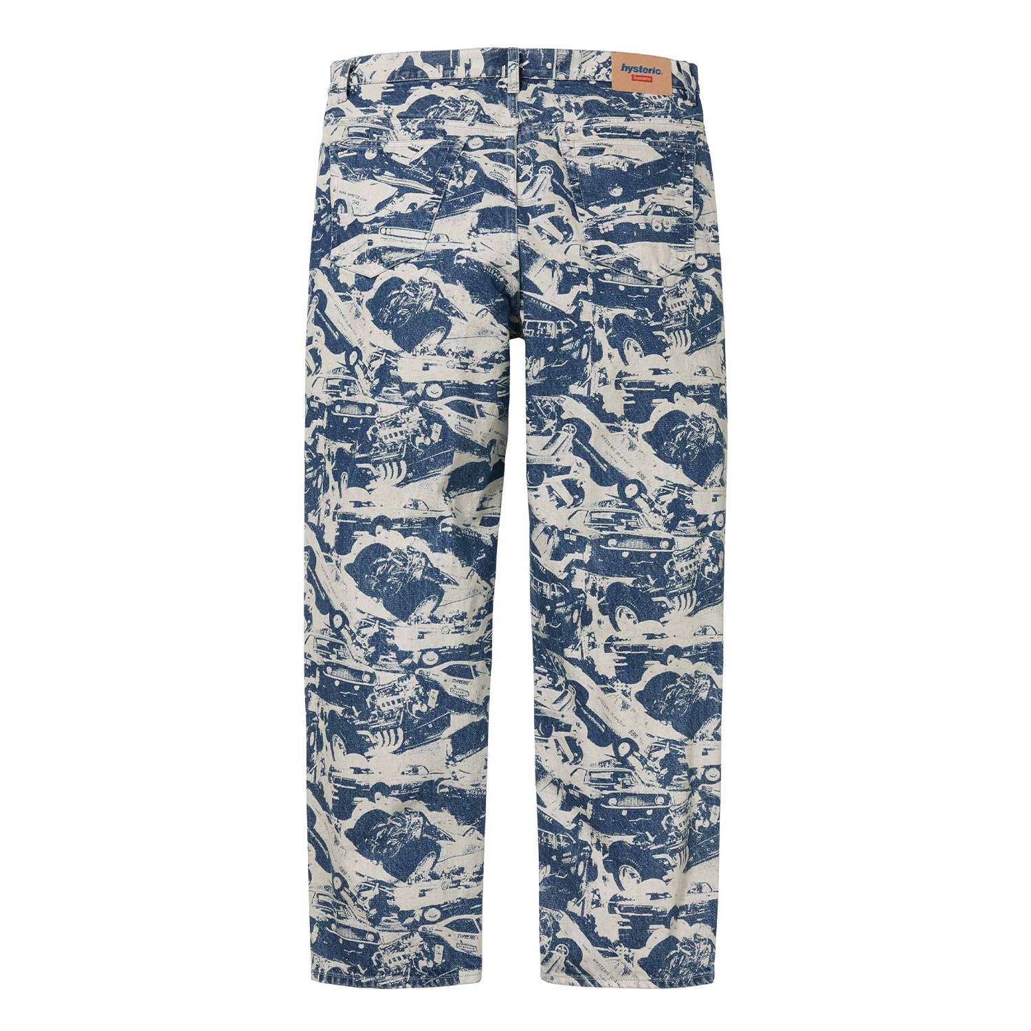 Supreme x Hysteric Glamour Cars Baggy Jeans Washed Blue – PIECES Supreme x Hysteric Glamour Cars Baggy Jeans Washed Blue – PIECES