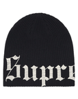 Supreme Old English Printed Beanie Black