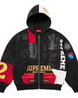 Supreme Patchwork Zip Up Sweatshirt Black