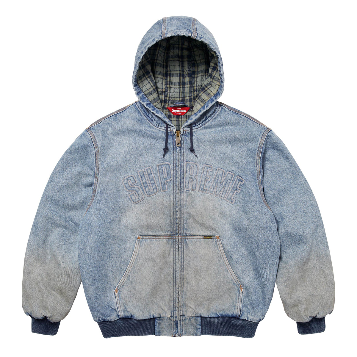 Supreme Reflective Arc Hooded Jacket 黒 L Supreme Reflective Arc Hooded Work Jacket (FW25) - $368