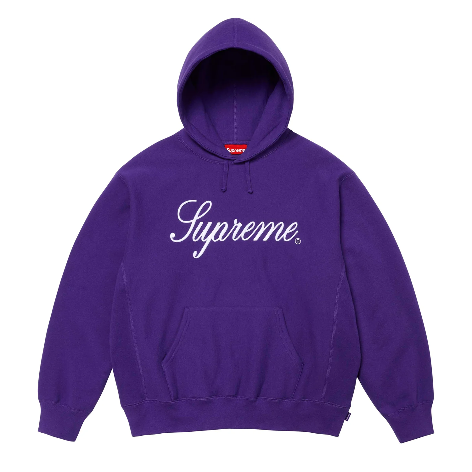 Supreme Embroidered Script Sweatshirt Purple – PIECES 