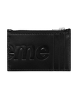 Supreme Leather Zip Card Holder Black