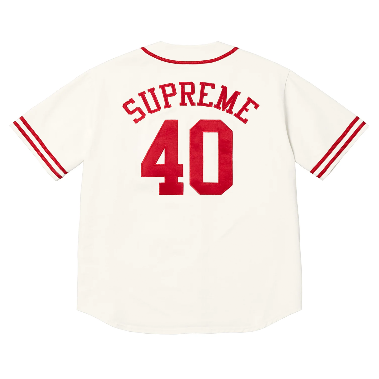 Supreme 40 Acres Twill Baseball Jersey Natural – PIECES Supreme 40 Acres Twill Baseball Jersey Natural – PIECES