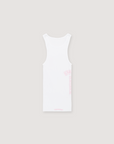Chrome Hearts T Bar Ribbed Tank White Pink