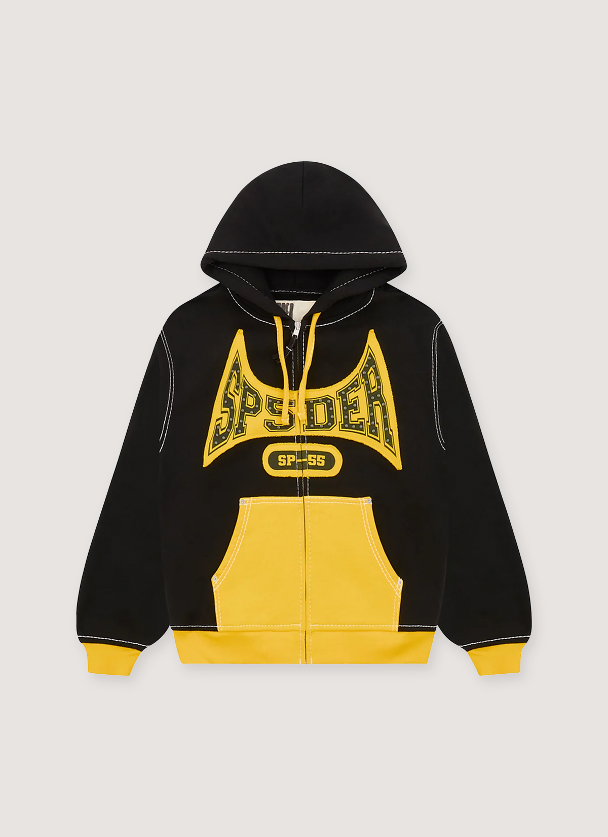 Sp5der Worldwide T&F Zip Sweatshirt Black Yellow – PIECES