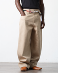 Pieces Back Pleated Trousers Dust