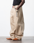 Pieces Back Pleated Trousers Dust