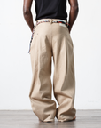 Pieces Back Pleated Trousers Dust