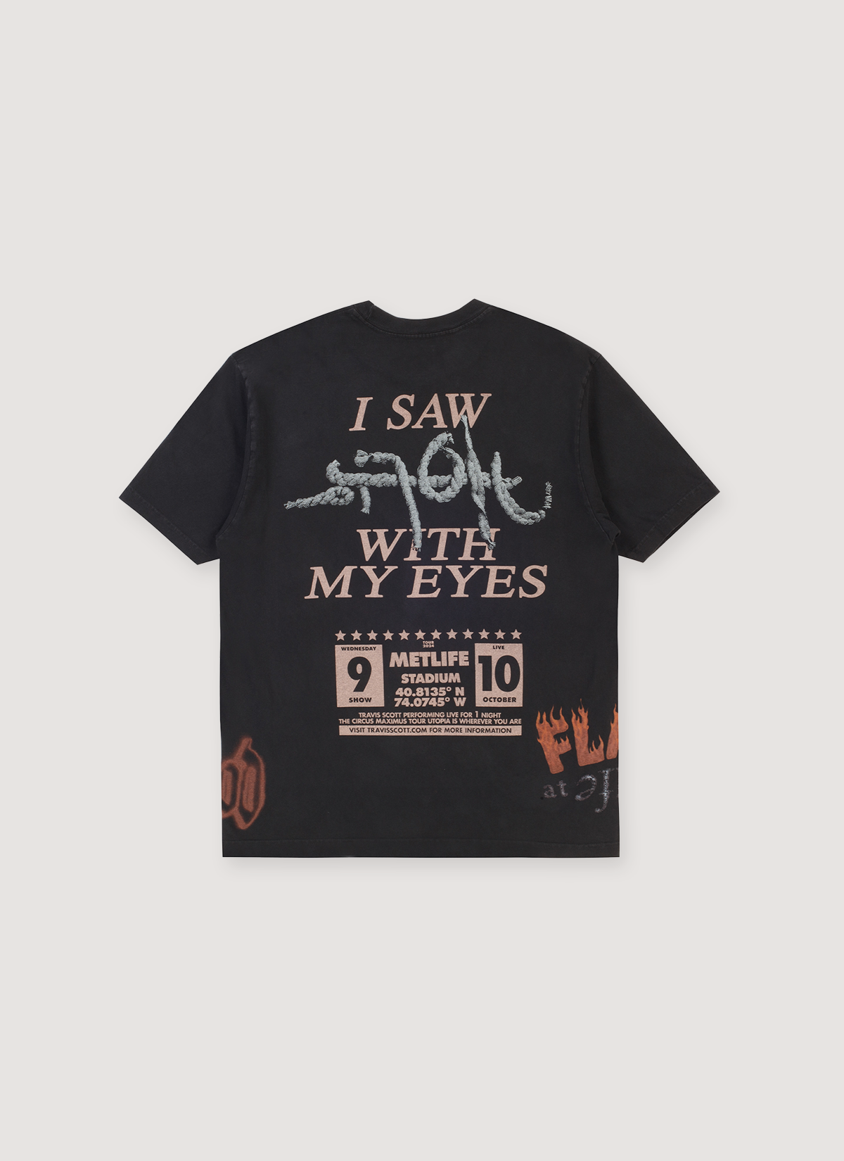 Travis Scott Metlife U Tee Black
