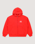 Balenciaga Under Armour Zip Up Sweatshirt Red