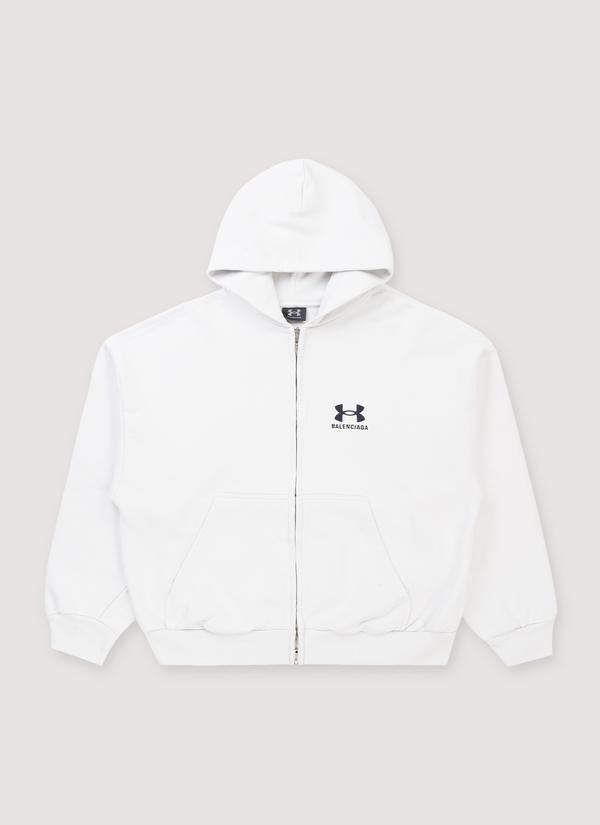 Balenciaga Under Armour Zip Up Sweatshirt White Under Armour Zip Up Sweatshirt White - Authenticated Sweatshirts | Pieces Los Angeles