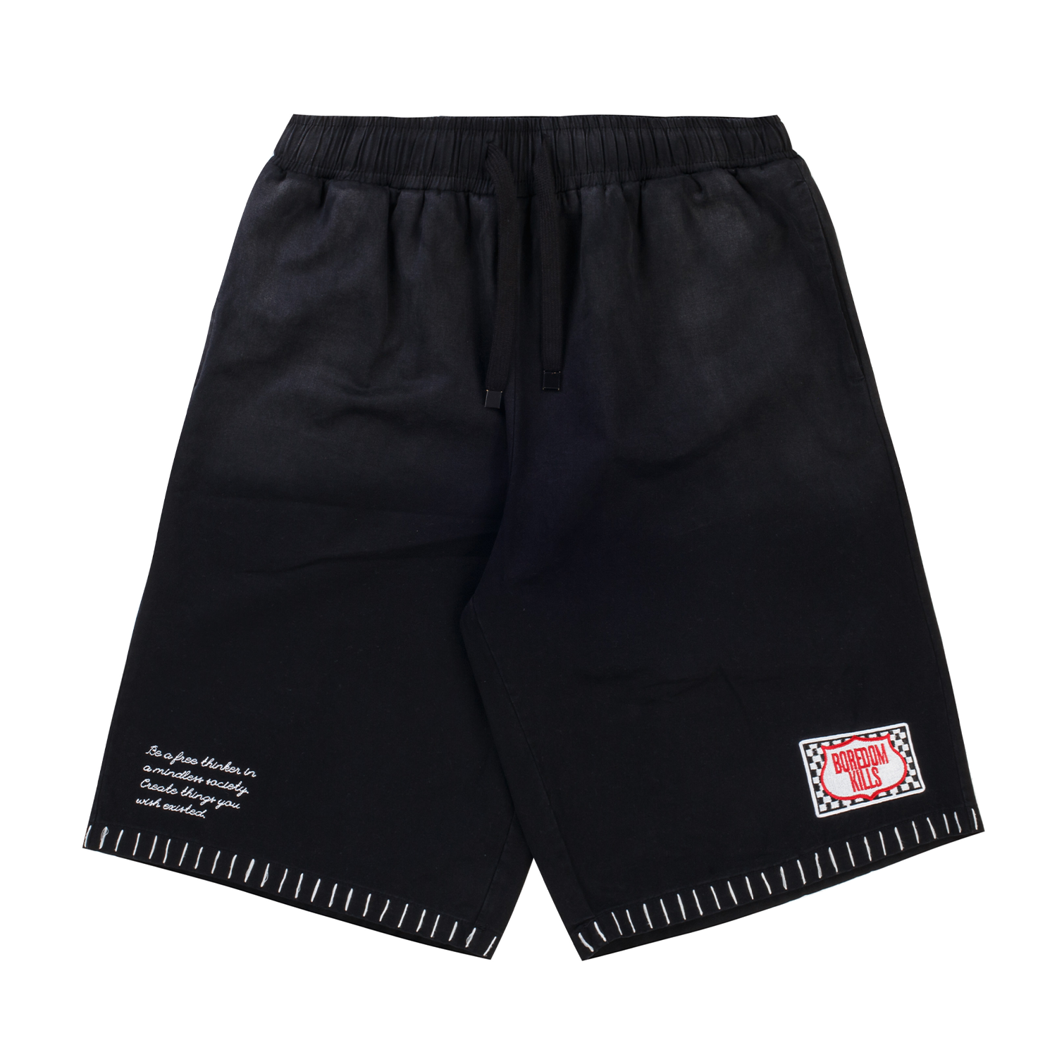 ★韓国人気★BADBLOOD★Destroyed Lonely Boxer Shorts Badblood Destroyed Lonely Boxer Shorts - Red – BBGSHOPHK