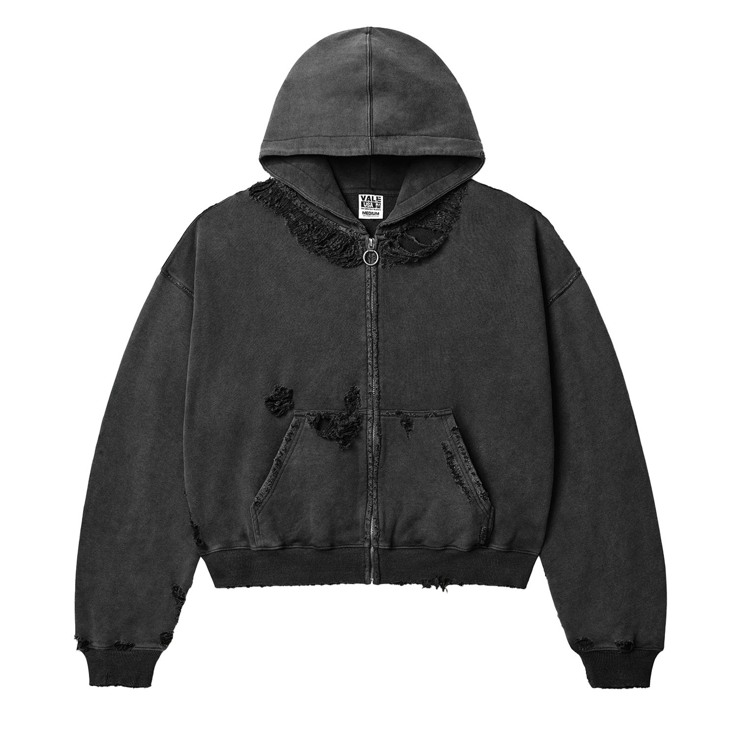Vale Forever Destroyer Zip Up Sweatshirt – PIECES