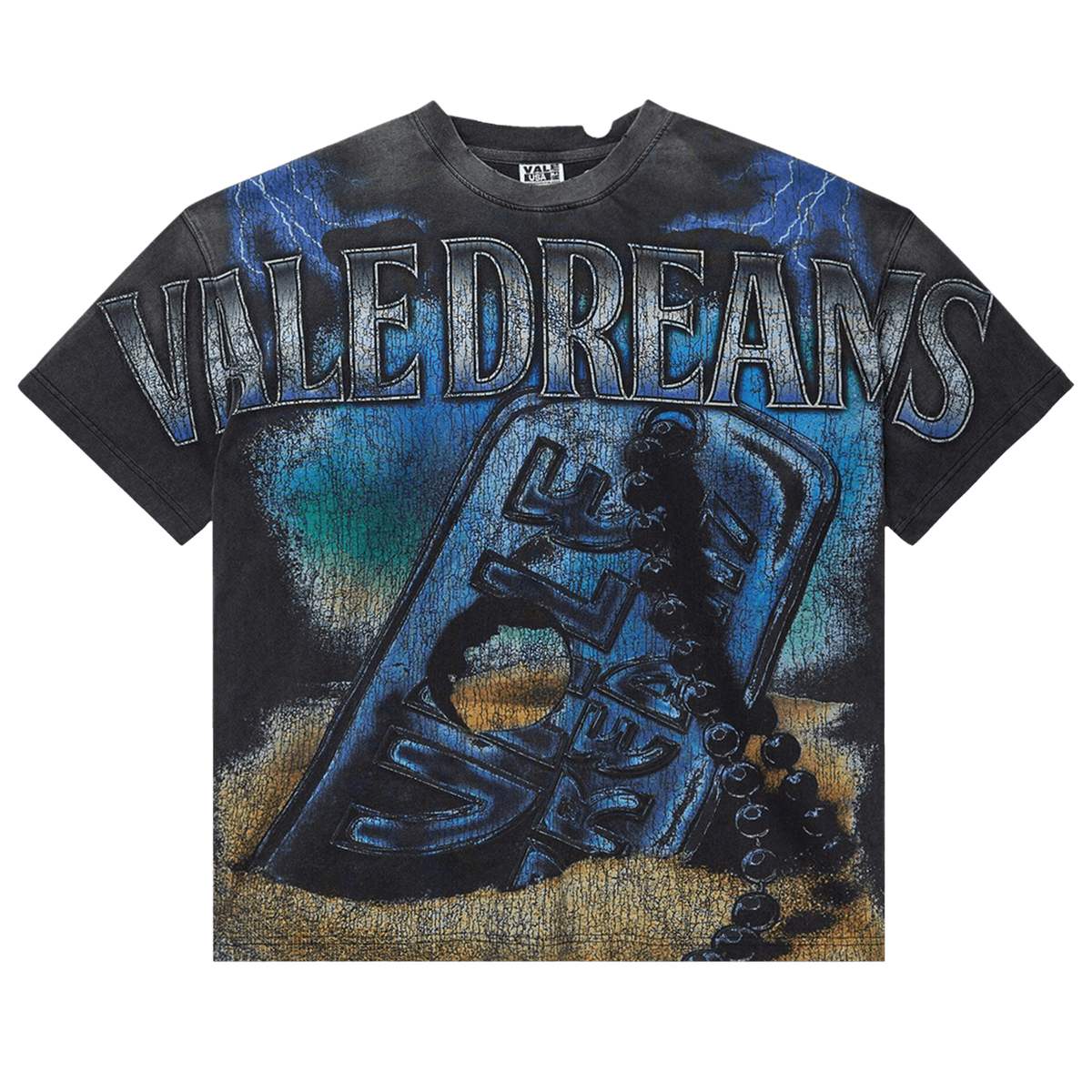 VALE FOREVER T Shirts ヴィンテージ Tシャツ THE DOG TEE Vale Forever Dog Tag Big Tee Vintage Black – PIECES