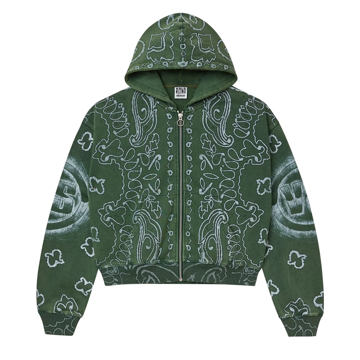 Vale Forever Flag Zip Up Sweatshirt Green – PIECES