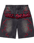 Vale Forever Grafitti Jean Shorts Black