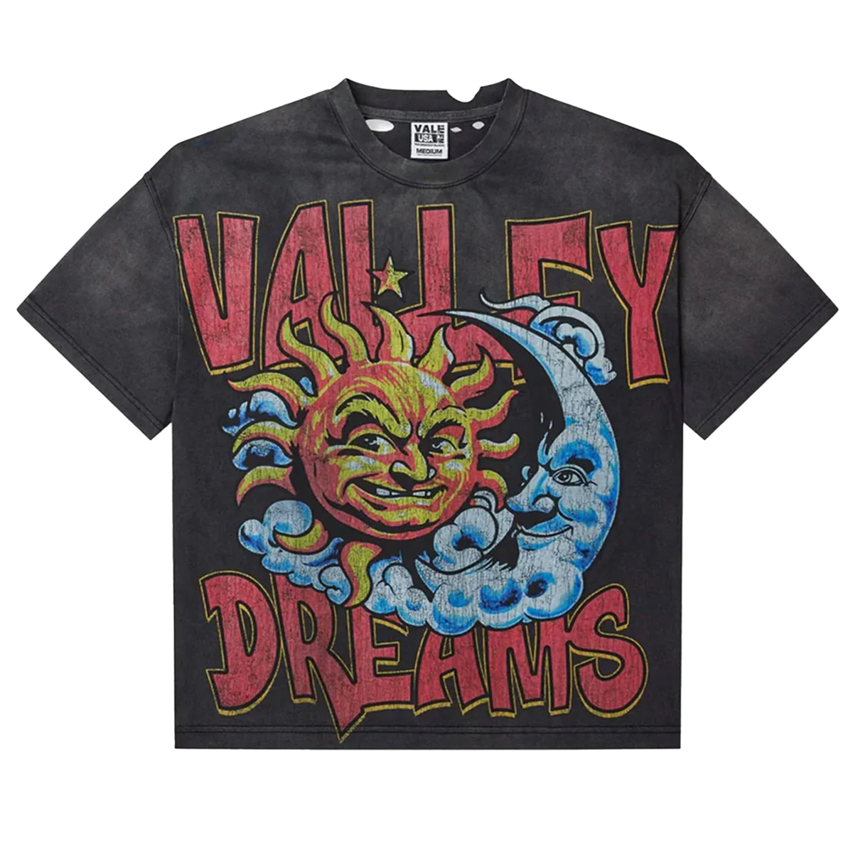 VALE FOREVER T Shirts ヴィンテージ Tシャツ Thriller Tee Vale Forever Thrashed Sun Tee Vintage Black – PIECES