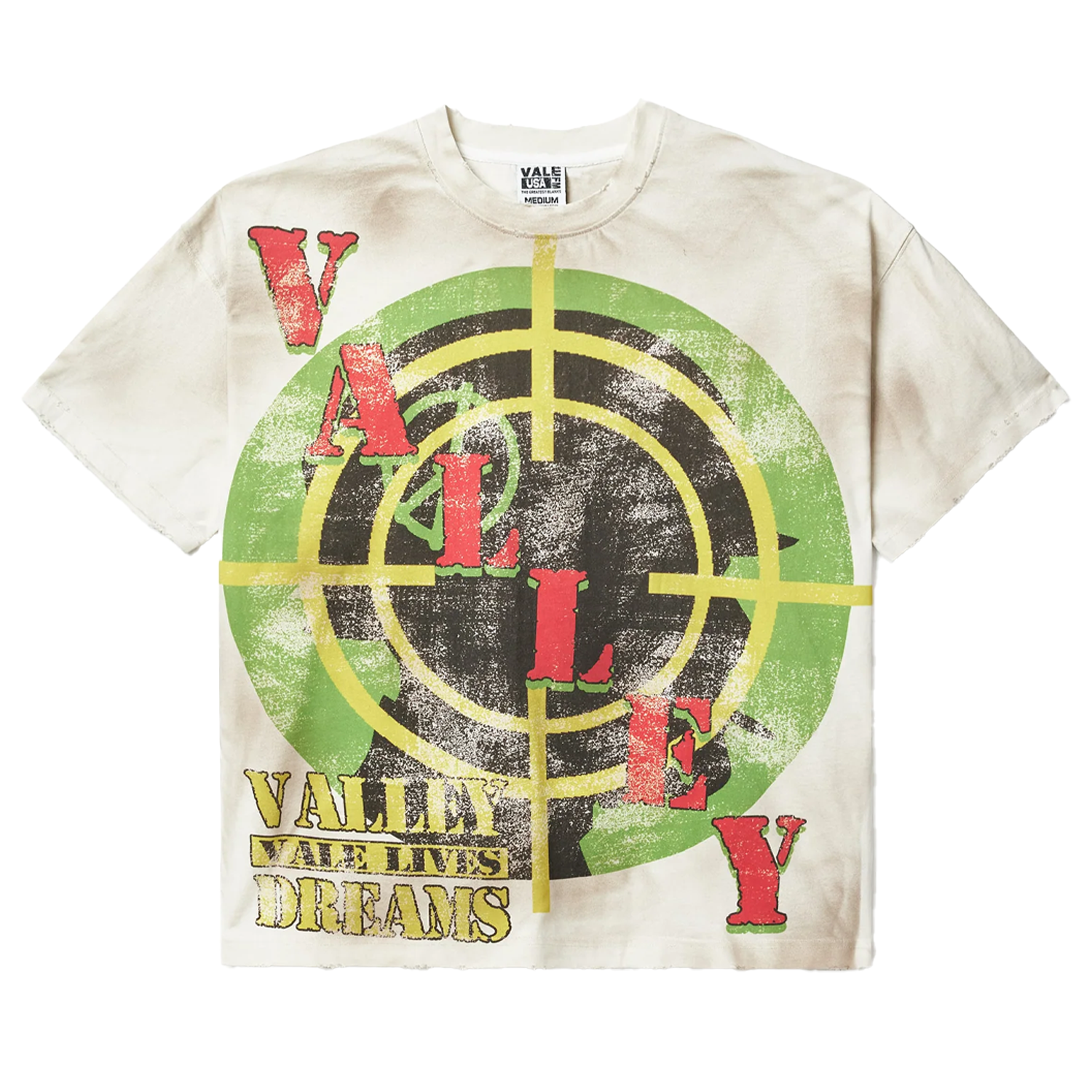 VALE FOREVER T Shirts ヴィンテージ Tシャツ TARGET PRACTICE Vale Forever Target Tee Vintage White – PIECES
