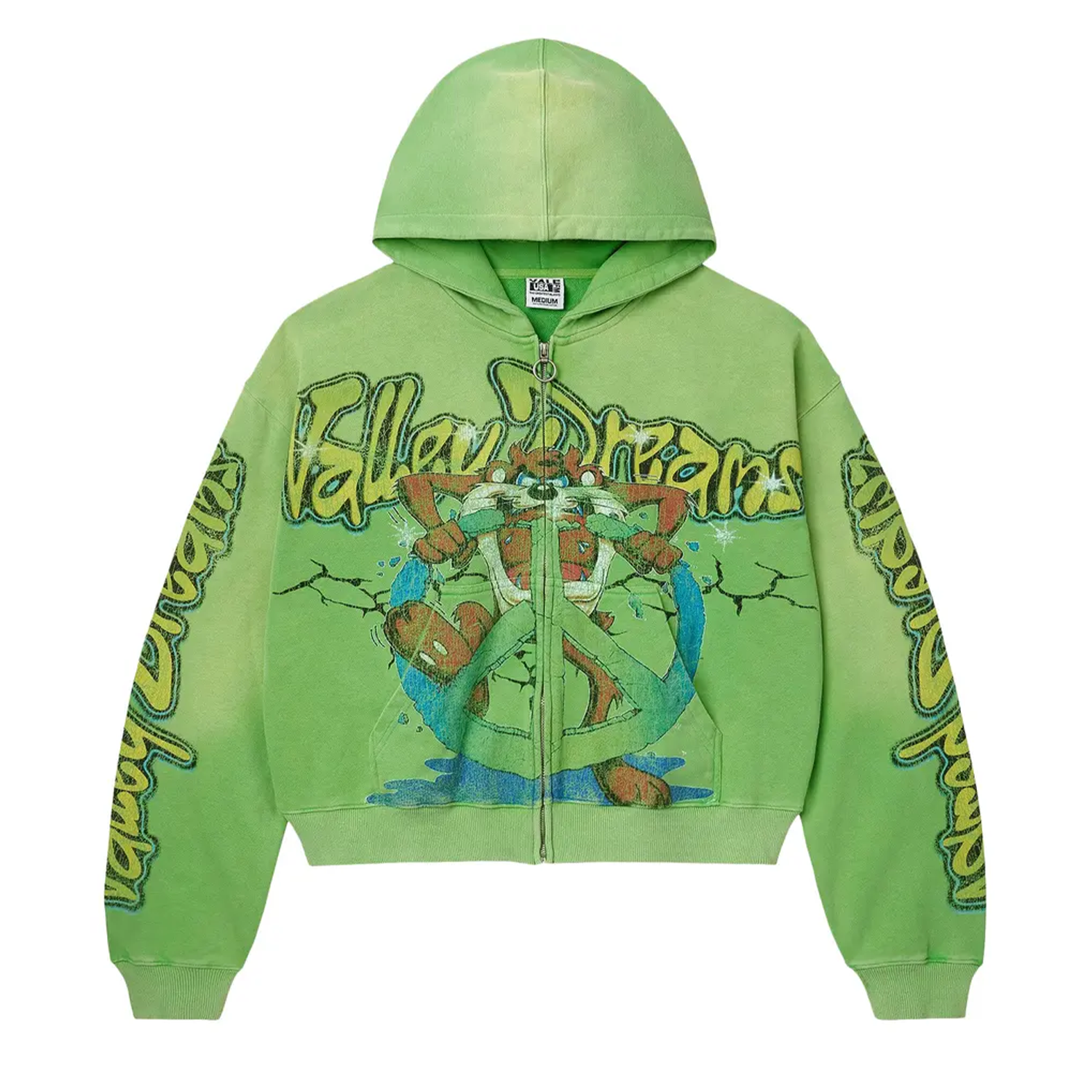 Vale Forever Taz Zip Up Sweatshirt Lime – PIECES