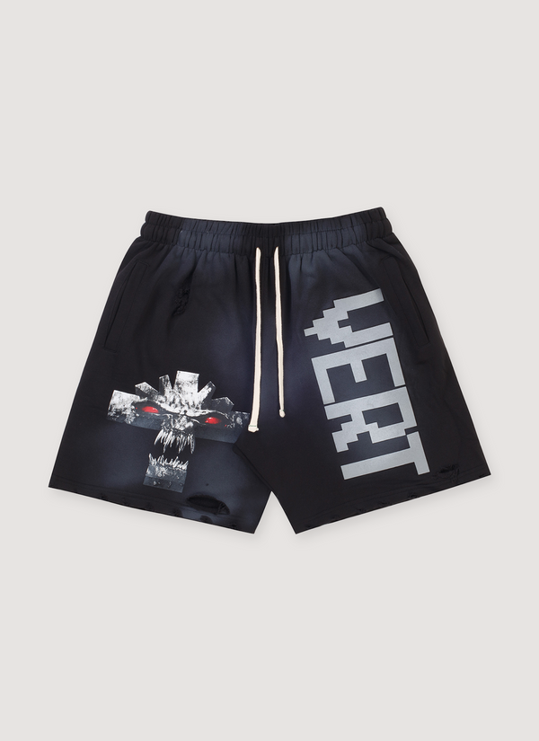 Vertabrae Vonster Cross Sweatshorts Black Vonster Cross Sweatshorts Black - Authenticated Shorts | Pieces Los Angeles