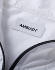 Ambush Logo Hooded Zip Jacket White