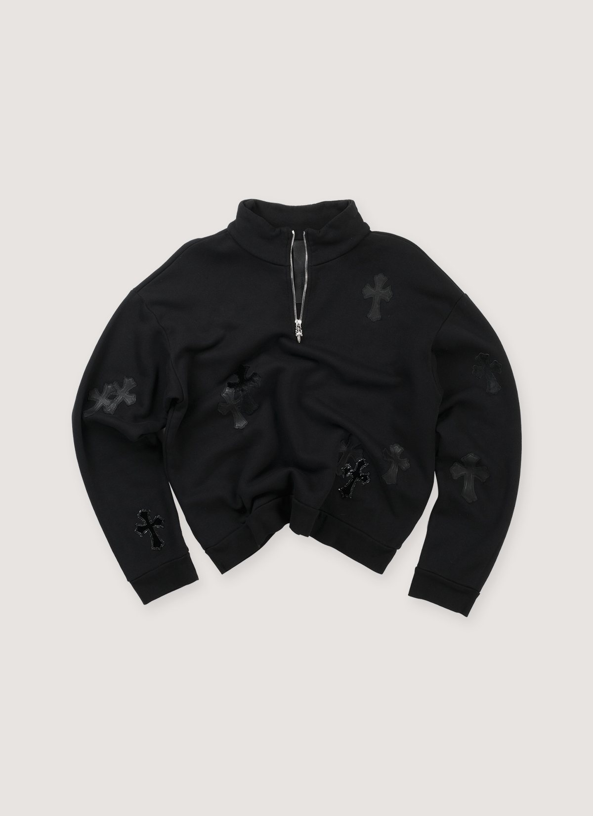 Chrome Hearts Cross Patch Quarter Zip Black (Pre-Owned) – PIECES