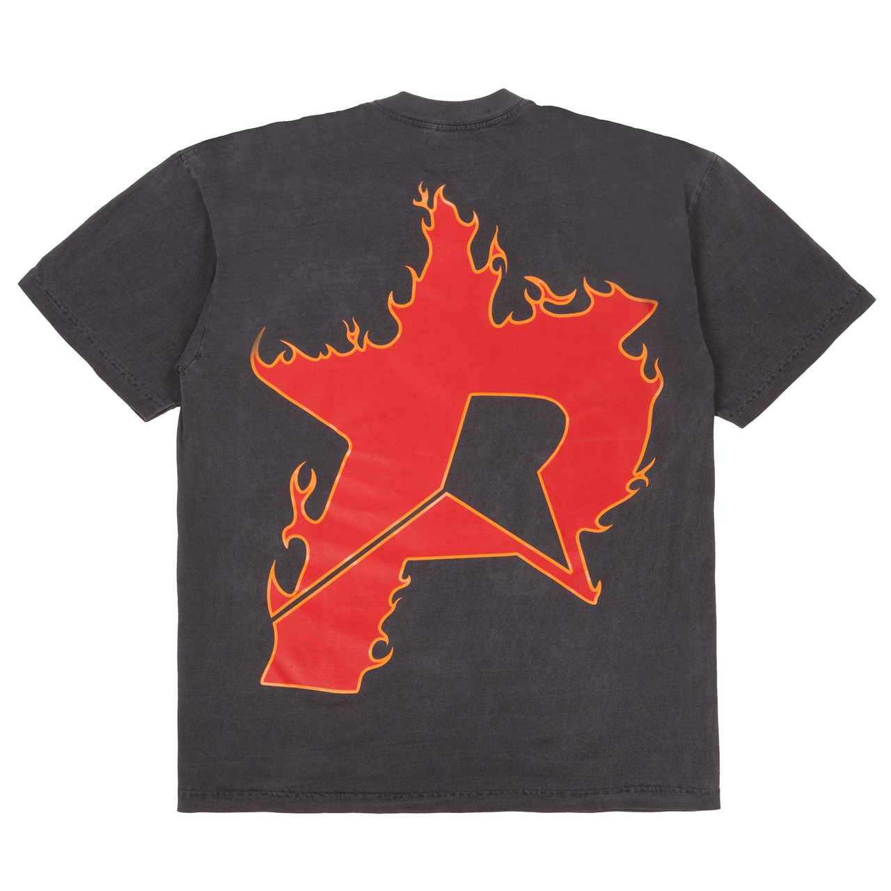 Pieces P Star Flames Tee Black Red