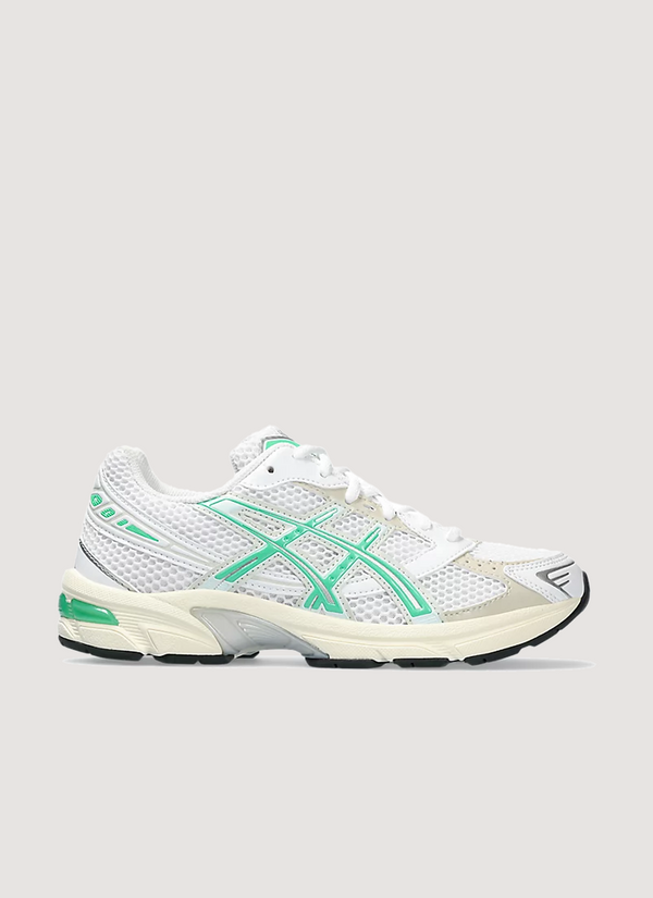 Asics Gel-1130 White Malachite Green (Womens) side profile view Gel-1130 White Malachite Green (Womens) - Authenticated Sneakers | Pieces Los Angeles