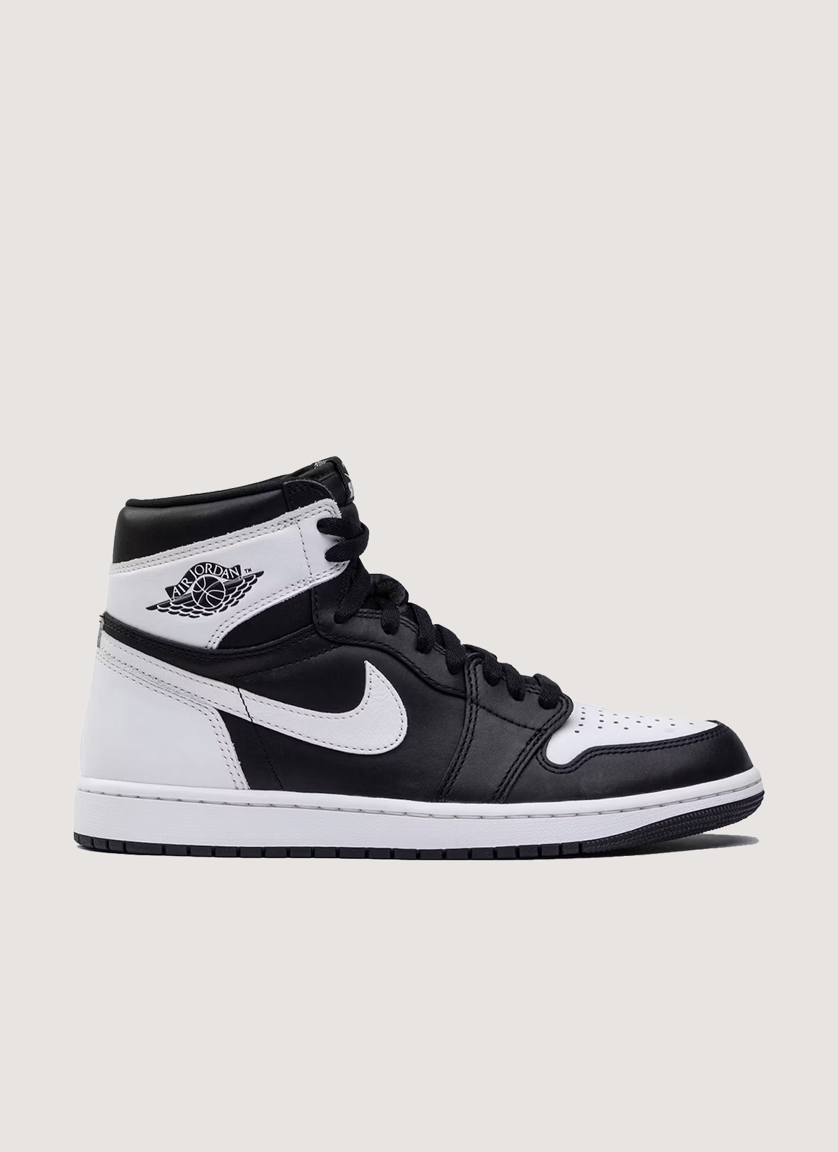 Jordan Retro 1 OG High 85 Black White 2.0 side profile Jordan Retro 1 OG High 85 Black White 2.0 - Image 1 | Authenticated at Pieces Los Angeles