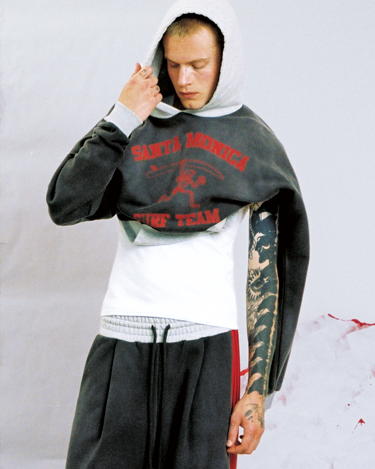 Model wearing New Age Surf Team sweatshirt — Pieces Los Angeles