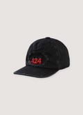 424 on Fairfax Distressed Denim Baseball Cap Black 424 on Fairfax Distressed Denim Baseball Cap Black - Image 1 | Authenticated at Pieces Los Angeles