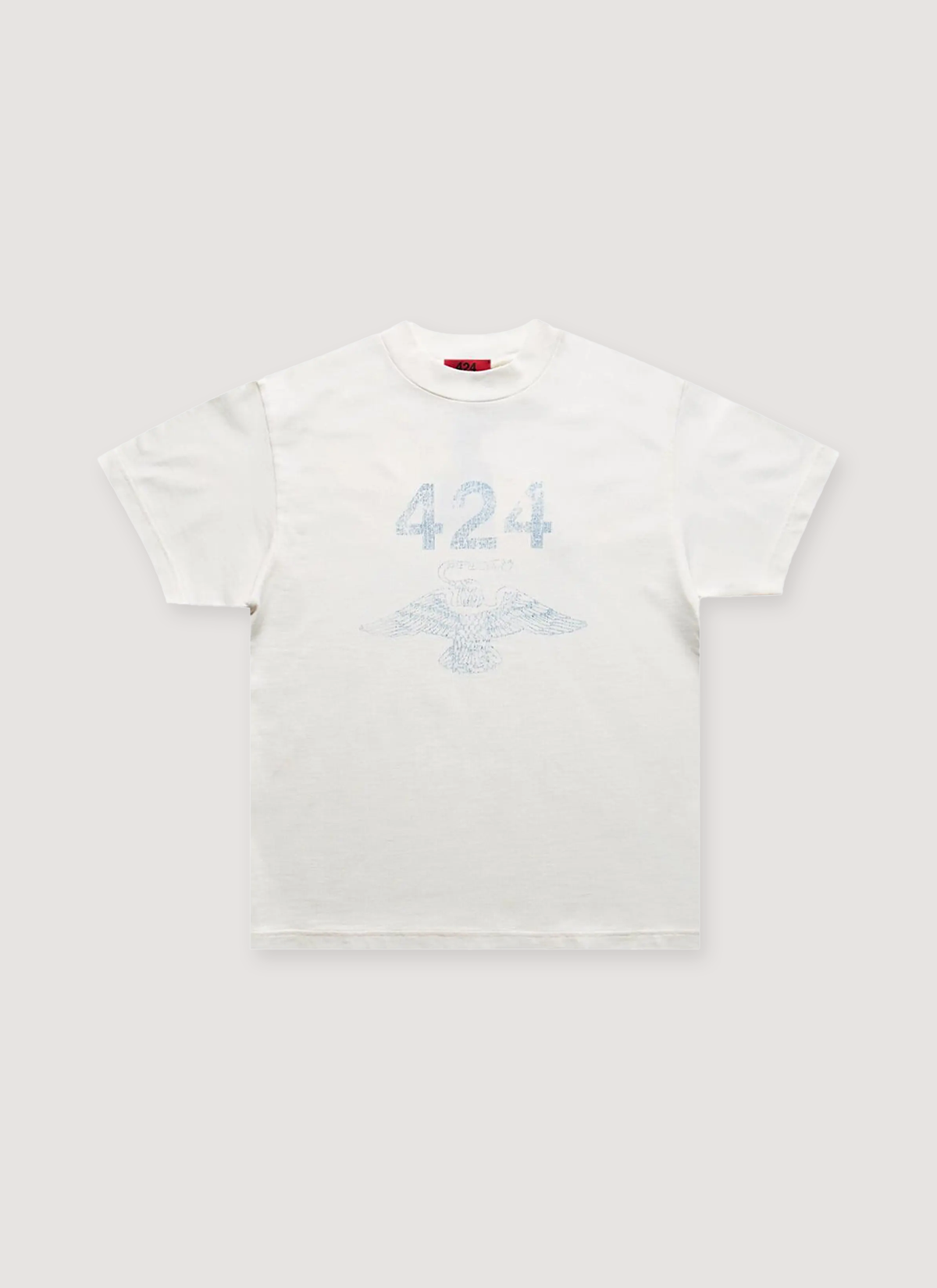 424 Military Ribbed Jersey Tee White