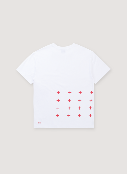 4x4 Biggie Tee White Red