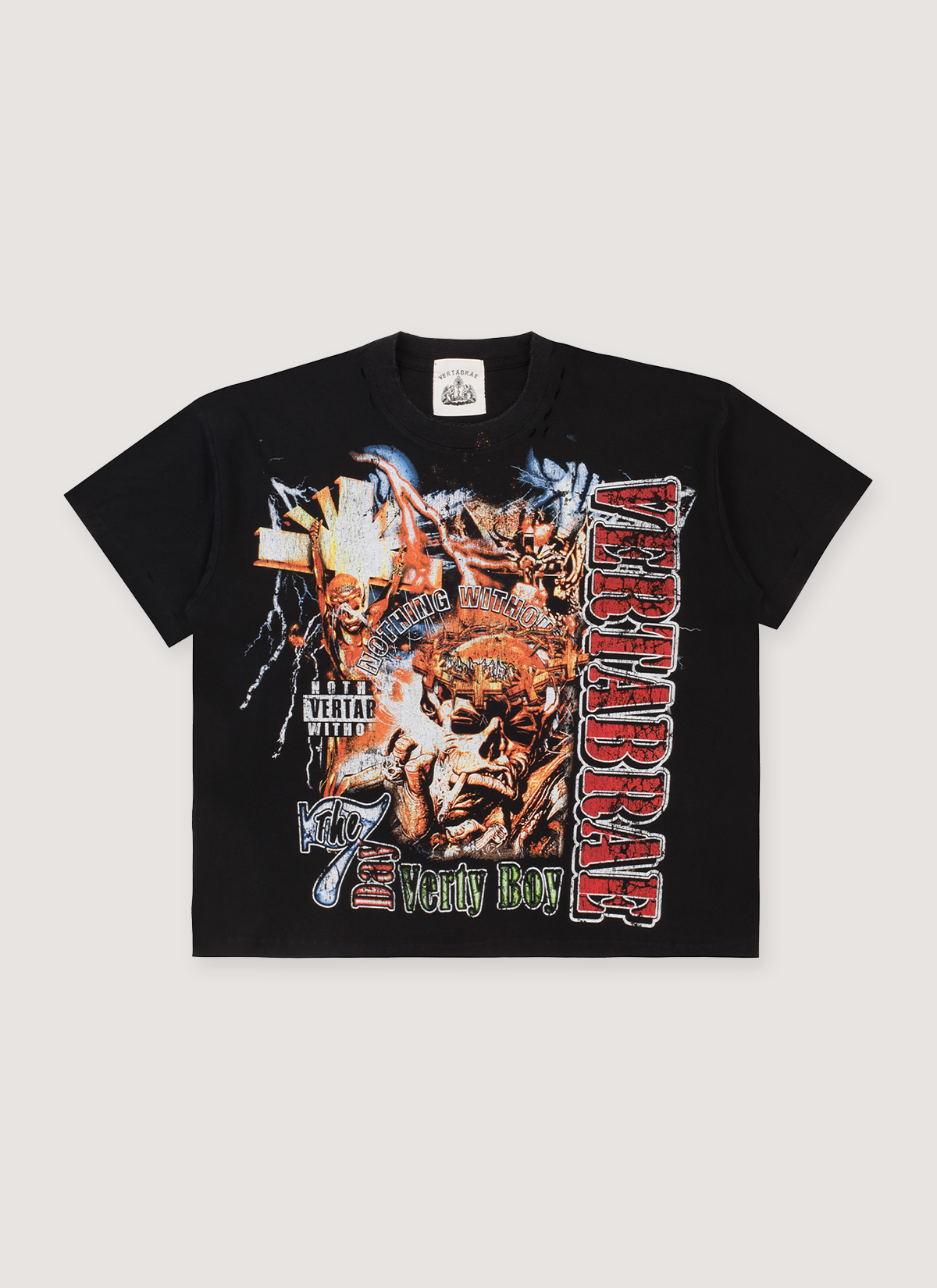 Vertabrae 7 Rap Tee Vintage Black