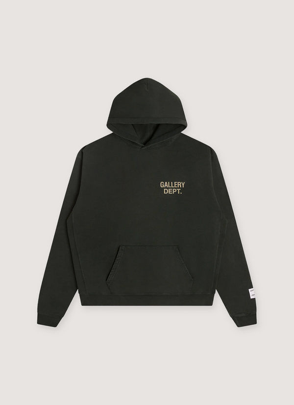 Gallery Dept. 90's GD Logo Sweatshirt Vintage Black front view 90's GD Logo Sweatshirt Vintage Black - Authenticated Sweatshirts | Pieces Los Angeles