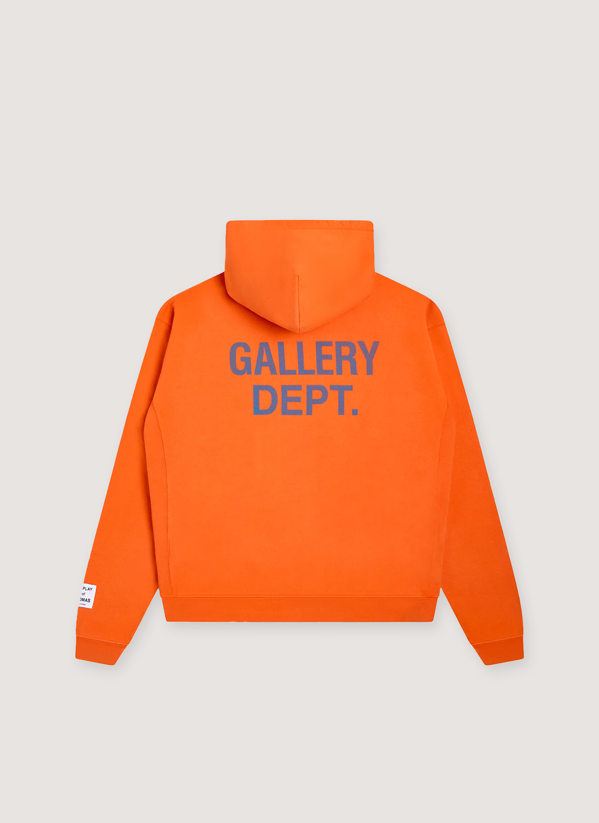 Gallery Dept. 90's GD Logo Sweatshirt Tomato Red Orange back view with big grey text