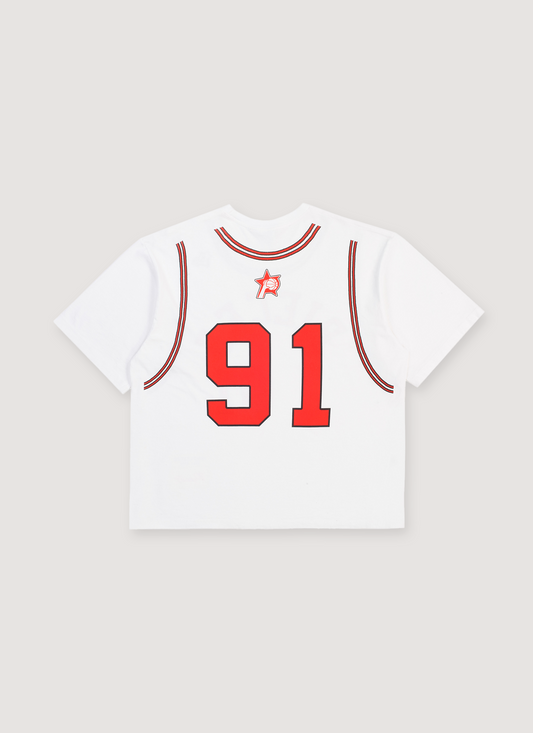 Pieces 91 Jersey Tee White