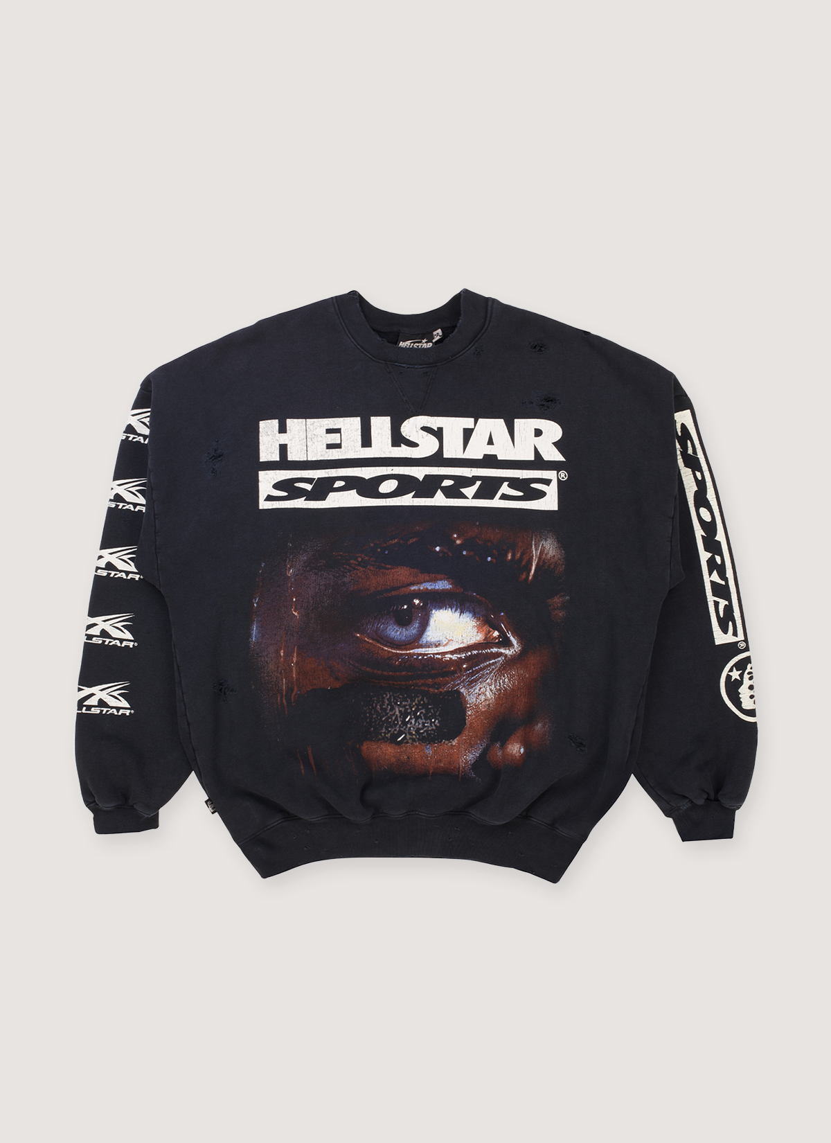 Hellstar Sports '96 Crewneck Sweater Black Hellstar Sports '96 Crewneck Sweater Black - Image 1 | Authenticated at Pieces Los Angeles