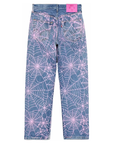 Sp5der Worldwide Vintage AOP 501 Denim Indigo Pink